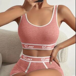 Callie Lives Sweet Love: Athleisure Loungewear High-Waist BoyShort Sets S M L XL